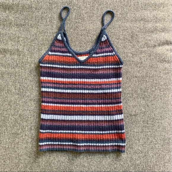 American Eagle Outfitters Tops - AE Crop Striped Sweater Tank